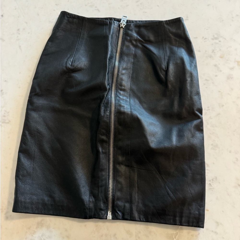 AllSaints Leather Pencil Skirt